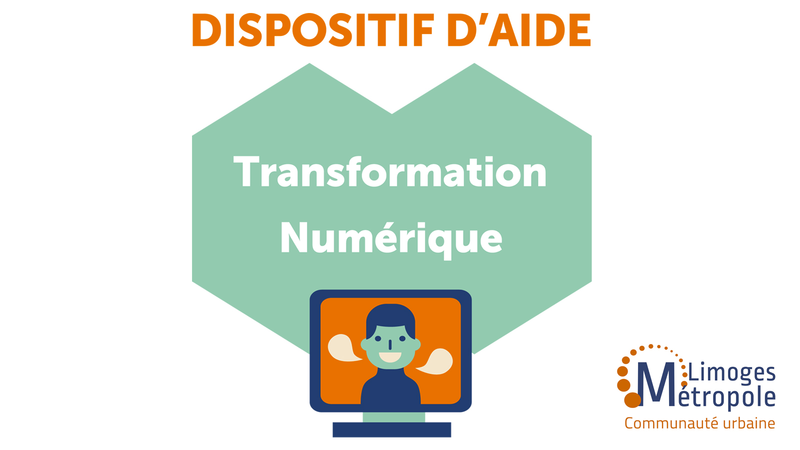 Support de communication du dispositif de transformation numérique Transfo Num par Limoges Métropole