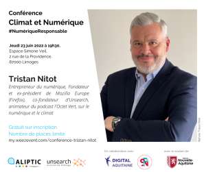 Conférence Climat et Numérique par Tristan Nitot @ Espace Simone Veil,